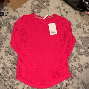 Pure Barre Fuchsia Long Sleeve Tee NWT